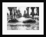 Cars on a flooded road in California, USA by Unknown