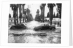 Cars on a flooded road in California, USA by Unknown