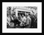 Peter Whitehead being congratulated on his victory with Peter Walker of the Le Mans 24 hours, 1951 by Unknown