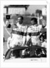 John Watson and Jan Lammers waving at the crowds at Jarama, Spain, 1987 by Unknown