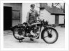 Donald Campbell outside a garage at Headley Grove, Surrey, 1938 by Unknown