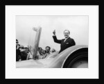 Donald Campbell with the Bluebird CN7 at the Goodwood trials, July 1960 by Unknown