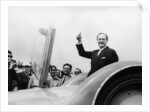 Donald Campbell with the Bluebird CN7 at the Goodwood trials, July 1960 by Unknown