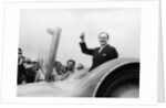 Donald Campbell with the Bluebird CN7 at the Goodwood trials, July 1960 by Unknown