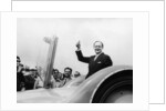 Donald Campbell with the Bluebird CN7 at the Goodwood trials, July 1960 by Unknown