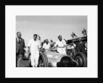 Alfred Neubauer with Mercedes car at the Start of the Italian Grand Prix, Monza, 1938 by Unknown