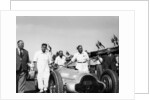 Alfred Neubauer with Mercedes car at the Start of the Italian Grand Prix, Monza, 1938 by Unknown