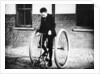 Johnny Dunlop riding his tricycle with rubber tyres, 1888 by Unknown