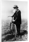 John Boyd Dunlop with bicycle, July 1918 by Unknown