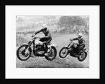 Two motorcyclists taking part in Motocross at Brands Hatch, Kent by Unknown