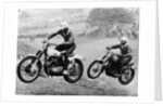 Two motorcyclists taking part in Motocross at Brands Hatch, Kent by Unknown