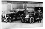 Chauffeurs with a 1906 Daimler and Renault, c1906 by Unknown