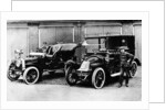 Chauffeurs with a 1906 Daimler and Renault, c1906 by Unknown
