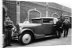 Men standing by a Talbot Darracq, c1930 by Unknown