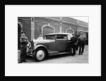 Men standing by a Talbot Darracq, c1930 by Unknown