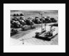 Outdoor church service with cars parked behind, USA, (1950s?) by Unknown
