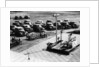 Outdoor church service with cars parked behind, USA, (1950s?) by Unknown