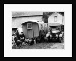 Family group with a 1925 Morris Oxford 14/28 and caravan, (Eccles, c1926?) by Unknown