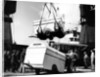 Unloading trailers from a ship, (c1950s?) by Unknown