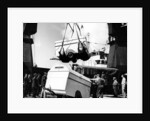 Unloading trailers from a ship, (c1950s?) by Unknown