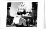 Unloading trailers from a ship, (c1950s?) by Unknown