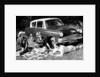 People picnicking with their 1960 Ford Anglia Deluxe, (1960?) by Unknown