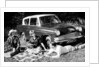 People picnicking with their 1960 Ford Anglia Deluxe, (1960?) by Unknown