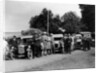 Group of people and cars on a country road, (c1930s?) by Unknown