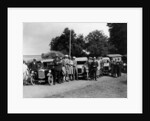 Group of people and cars on a country road, (c1930s?) by Unknown