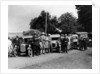 Group of people and cars on a country road, (c1930s?) by Unknown
