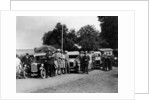 Group of people and cars on a country road, (c1930s?) by Unknown