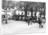Pedestrians and riders outside the Burford Bridge Hotel, Surrey, (c1930s?) by Unknown