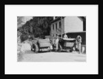 Cars parked at the Italian frontier by Unknown