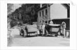 Cars parked at the Italian frontier by Unknown