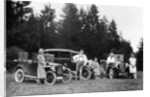 A group of people on an outing with their cars, c1929-c1930 by Unknown