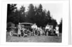 A group of people on an outing with their cars, c1929-c1930 by Unknown