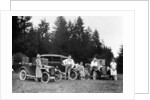 A group of people on an outing with their cars, c1929-c1930 by Unknown