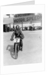 A cyclist at Lea Bridge speedway circuit, 1928 by Unknown