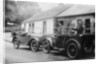 Two Austin Sevens parked outside a small tea shop, c1925 by Unknown