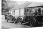 Two Austin Sevens parked outside a small tea shop, c1925 by Unknown
