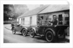 Two Austin Sevens parked outside a small tea shop, c1925 by Unknown