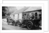 Two Austin Sevens parked outside a small tea shop, c1925 by Unknown