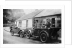 Two Austin Sevens parked outside a small tea shop, c1925 by Unknown