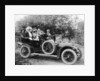 A group of men and women taking an outing in a 1907 Mercedes, 1908 by Unknown