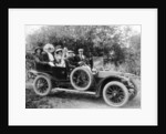 A group of men and women taking an outing in a 1907 Mercedes, 1908 by Unknown