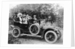 A group of men and women taking an outing in a 1907 Mercedes, 1908 by Unknown
