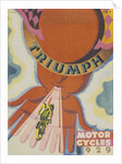 Poster advertising Triumph motor bikes, 1929 by Unknown