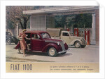 Poster advertising a Fiat 1100, 1940 by Unknown