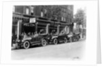 Cadillac cars preparing to start on the Austrian Alpine Trial, 1914 by Unknown
