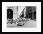 Fiat 600 Multipla leading a procession of Fiats, Italy, (late 1950s?) by Unknown
